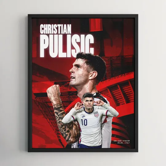 Discover Christian Pulisic Satin Poster - Inspirational Soccer Wall Print for Sports Fans
