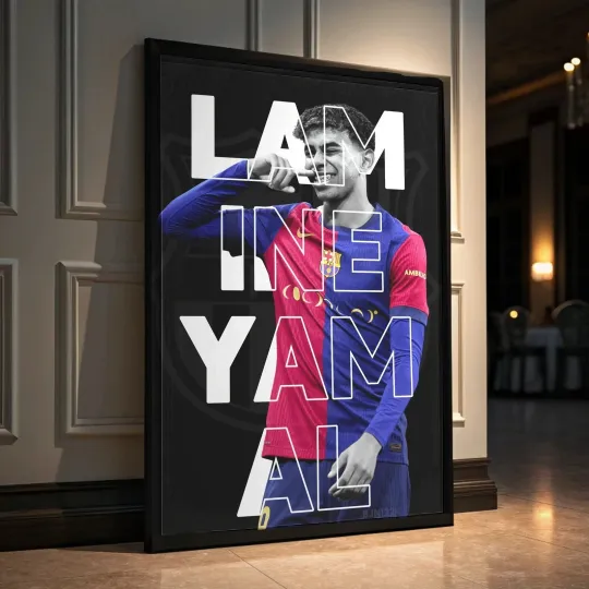 Discover Lamine Yamal Goal Moment – Soccer Satin Wall Art for Home or Fan Zone Decor