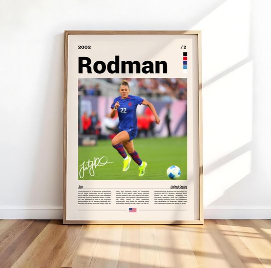 Discover Trinity Rodman Poster, Soccer Wall Art, Football Lovers, Digital Art
