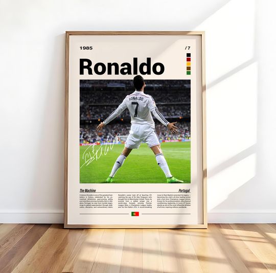 Discover Cristiano Ronaldo Wall Art  Soccer Poster
