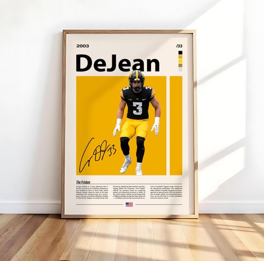 Discover Cooper DeJean Poster  Sports Wall Art for Fans