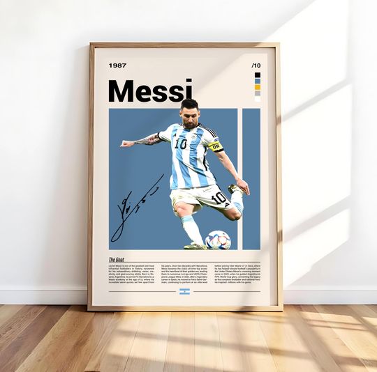 Messi Quote Poster Motivational Wall Art