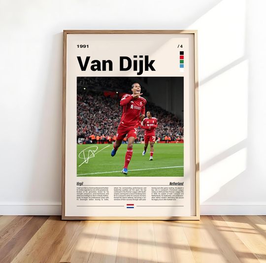 Discover Virgil van Dijk Poster  Liverpool Football Wall Art, Football Lovers, Digital Art