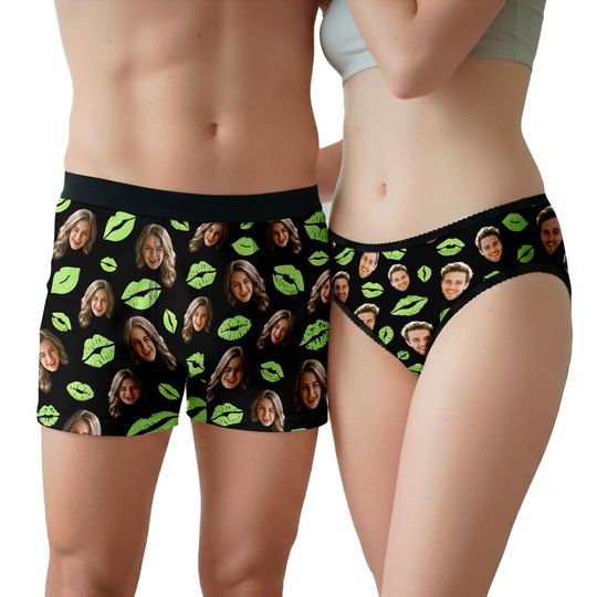 Discover Personalized Underwear Men & Women with Photo, Funny Matching Underwear Couple, Custom Face Boxer Briefs, Valentine's Day Gifts
