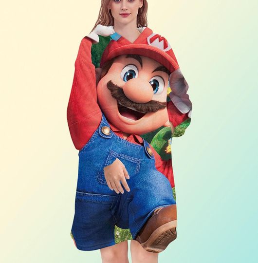 Super Mario Bros Blanket Hoodie