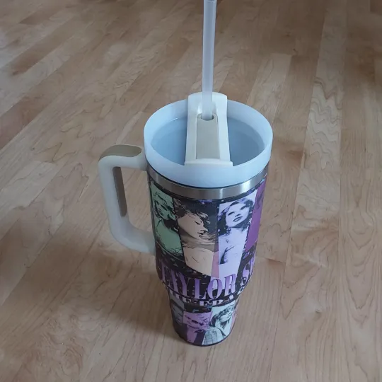 Discover Unbranded Taylor  Swift  The Eras Tour Tumbler Stainless Steel 40 oz side handle