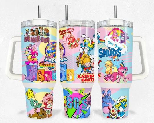 Discover 80’s Cartoon 40oz Tumbler