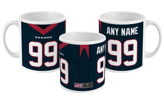 Discover Houston Texans 2021/22 Theme Personalised Jersey 11oz Mug