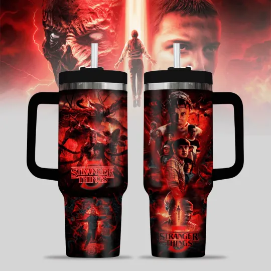 Discover Retro Sci-Fi Horror Tumbler With Handle 20oz 30oz 40oz
