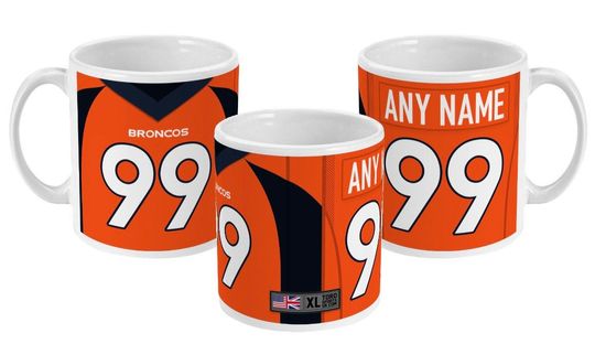Denver Broncos 2022 Theme Personalised Jersey 11oz Mug