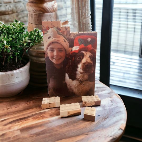 Custom Photo Brick Puzzle, Personalized LEGO Compatible Building Blocks