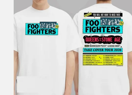 Discover RARE!FF Band Fighters Event Poster Take Civer Tour 2026 Dates List Two Sided T-Shirt
