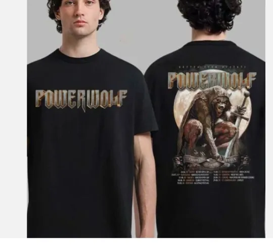 Discover Powerwolf Summer Tour 2026 Power Metal Band Concert T-Shirt