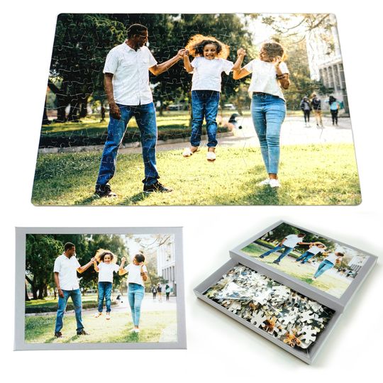 Personalised Jigsaw Puzzle. Any Photo Picture. Custom Image. Gift Box. 80, 120, 300 piece A5 A4 A3