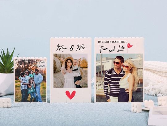 Personalized Photo Bricks Puzzle: Custom gift For Couples,Boyfriend,Anniversary,Couple,Him,Her