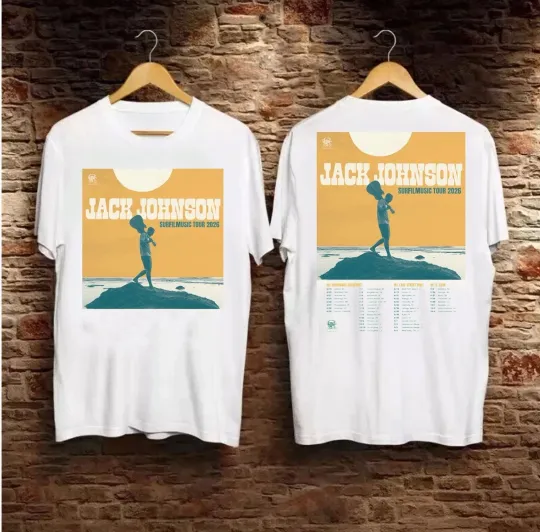 Discover JACK JOHNSON's SURFILMUSIC SUMMER 2026 TOUR T-shirt