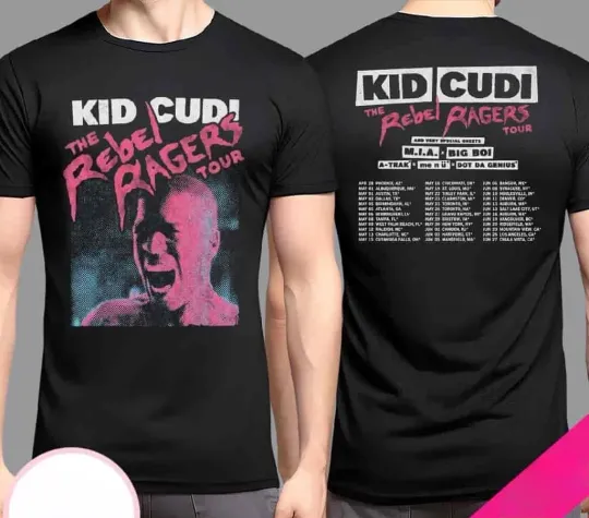 Discover Kid Cudi The Rebel Ragers Tour Dates 2026 With Special Guest T-Shirt