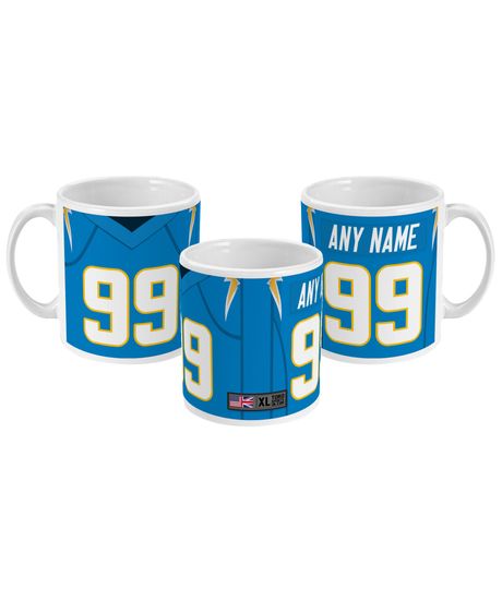 LA Chargers 2022/23 Theme Personalised Jersey 11oz Mug