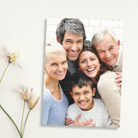 Custom Family Photo Brick Puzzle, Personalized Photo Building Block, Unique Family Photo Gift,  Custom Photo Puzzle, Photo Keepsake