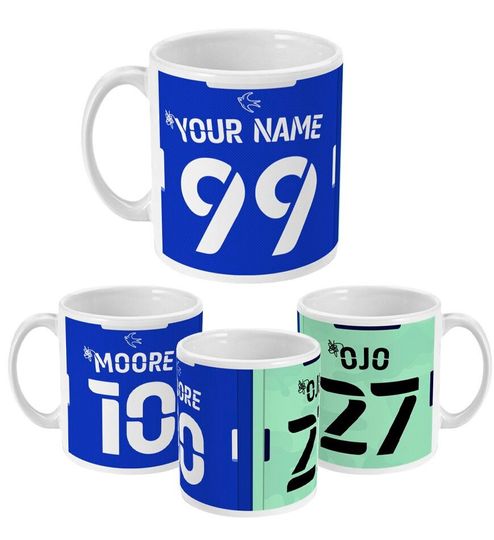 Discover Cardiff 21/22 Theme Personalised Football Shirt 11oz Mug Gift