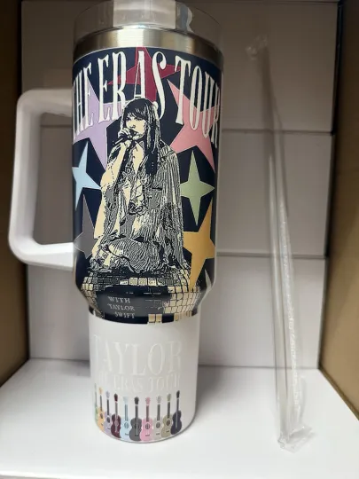 Discover Swift Eros Tour Multi Color 40 Oz Tumbler With Straw Multi Color W/stars