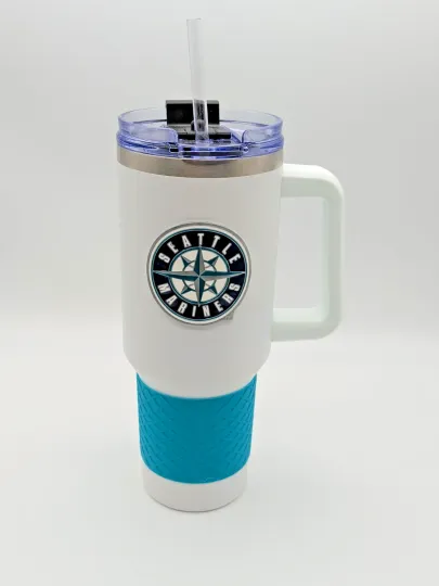 Discover Seattle Mariners 40 Oz Stainless Steel Insulated Tumbler Drinking Bottle NEW