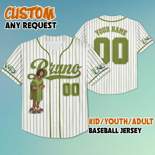 Discover Custom Bruno Madrigal Encanto Baseball Jersey, Disney Bruno Jersey, Family Matching Outfit, Gift For Disney Fans