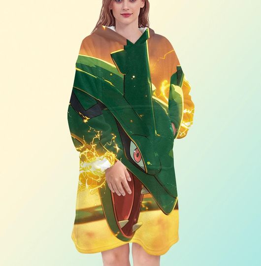 PKM Rayquaza Blanket Hoodie