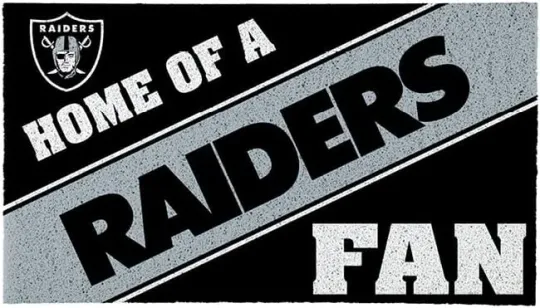 Las Vegas Raiders football 16" x 30" Home of a Fan Door Mat-AB0876FSF1P6