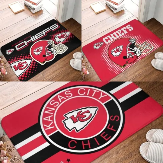 Discover Chiefs Kansas City Carpet 16x24in Doormat Floor Mat Non-slip Mat Home Décor