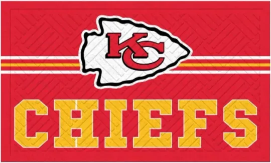Kansas City Chiefs Entrance Doormat Team Sport America football Embossed Cross Hatch