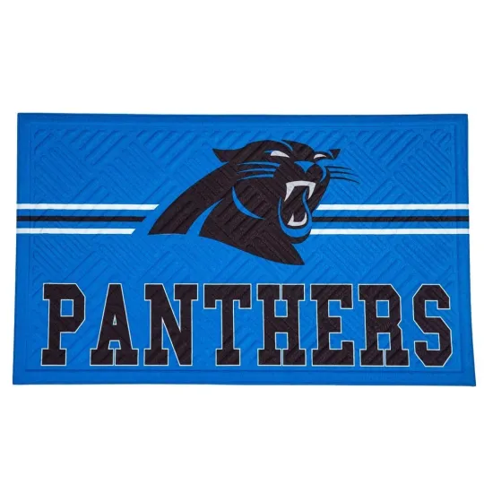 Embossed Indoor/Outdoor Doormat 30"x18", Carolina Panthers