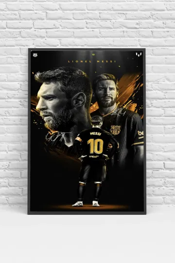 Lionel Messi Barcelona Soccer Poster Print - No Frame