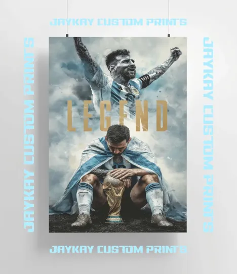 Discover Lionel Messi Argentina Soccer Poster Print - No Frame