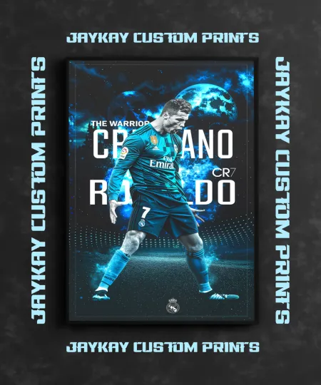 Cristiano Ronaldo CR7 Real Madrid Soccer Poster Print - No Frame