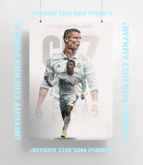 Cristiano Ronaldo CR7 Soccer Poster Print - No Frame