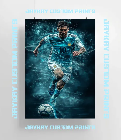 Discover Lionel Messi Argentina Soccer Poster Print - No Frame
