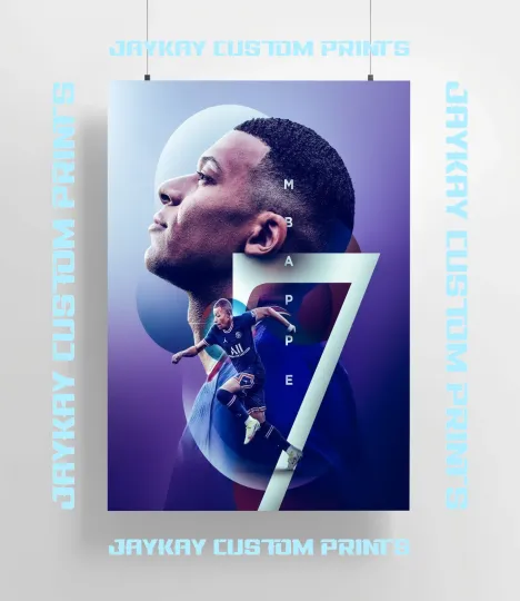 Kylian Mbappe Soccer Poster Print - No Frame