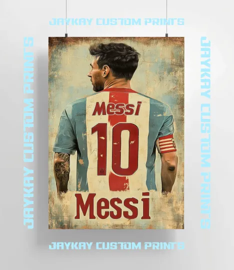 Discover Lionel Messi Argentina Soccer Poster Print - No Frame