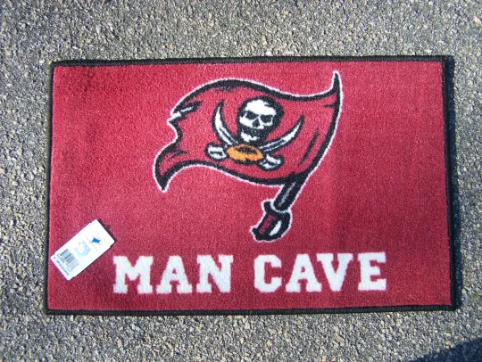 Discover FANMATS football TAMPA BAY BUCCANEERS MAN CAVE BATH WELCOME DOOR RUG MAT NOS