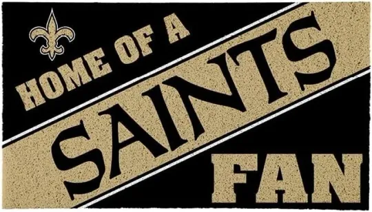 Discover New Orleans Saints football 16" x 30" Home of a Fan Door Mat-AB0876D8FG86
