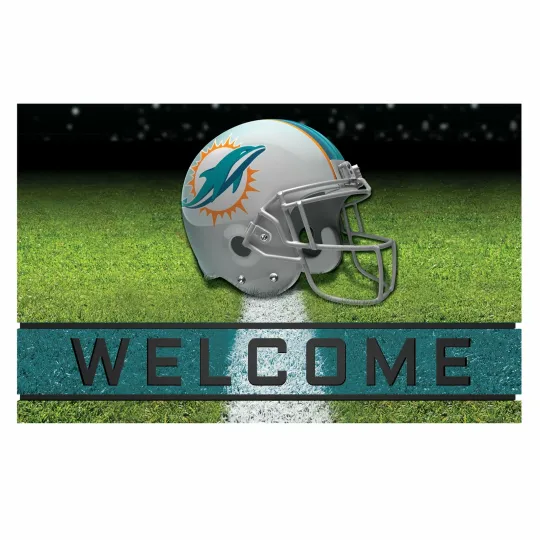 Discover Miami Dolphins Crumb Rubber 30x18 Welcome Door Mat