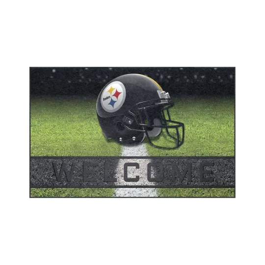 Discover FANMATS football Unisex-Adult football Crumb Rubber Door Mat Pittsburgh Steeler