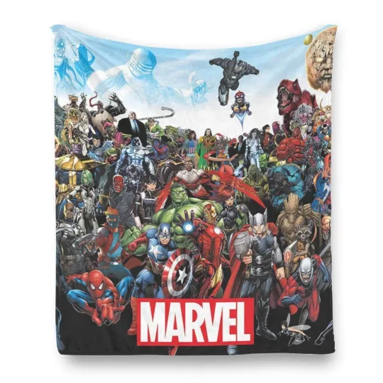 Discover Marvel Comics Super Heroes Soft Warm Printing Fleece Blanket