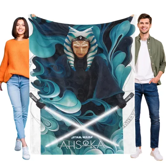 Discover Ahsoka For Kids And Adults Star Wars Fleece Blanket Superhero Disney Blanket