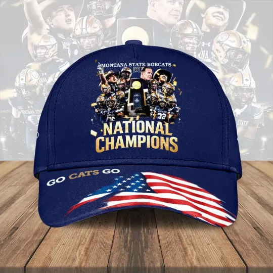 Discover State Bobcats Football 2025 Division I National Champions Classic Cap