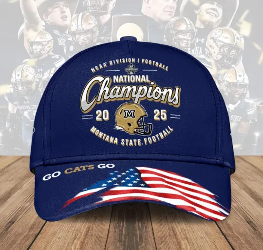 Discover Montana1 S Bobcatt Football 2025 Division I National Champions Classic Cap