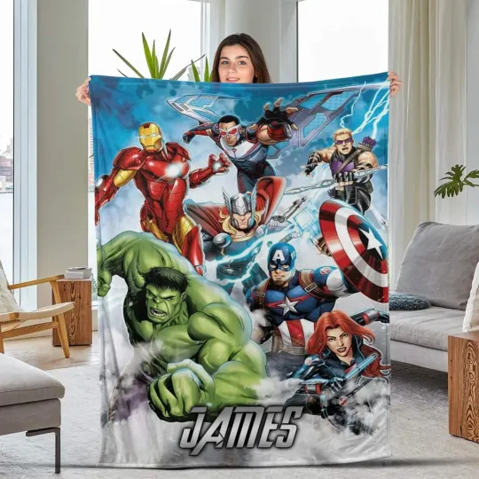 Discover Personalized Super Hero Blanket, Super Hero Fleece Blanket