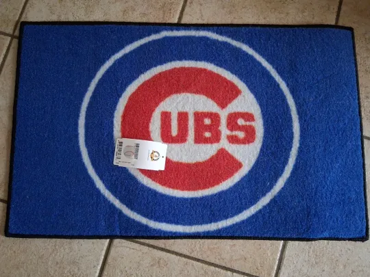 Chicago Cubs Blue Door Mat Floor Mat Cubs Nylon Doormat 28.5"x17.5"