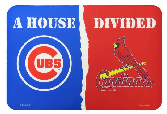 Chicago Cubs / St. Louis Cardinals House Divided (20x30 inches) Welcome Doormat